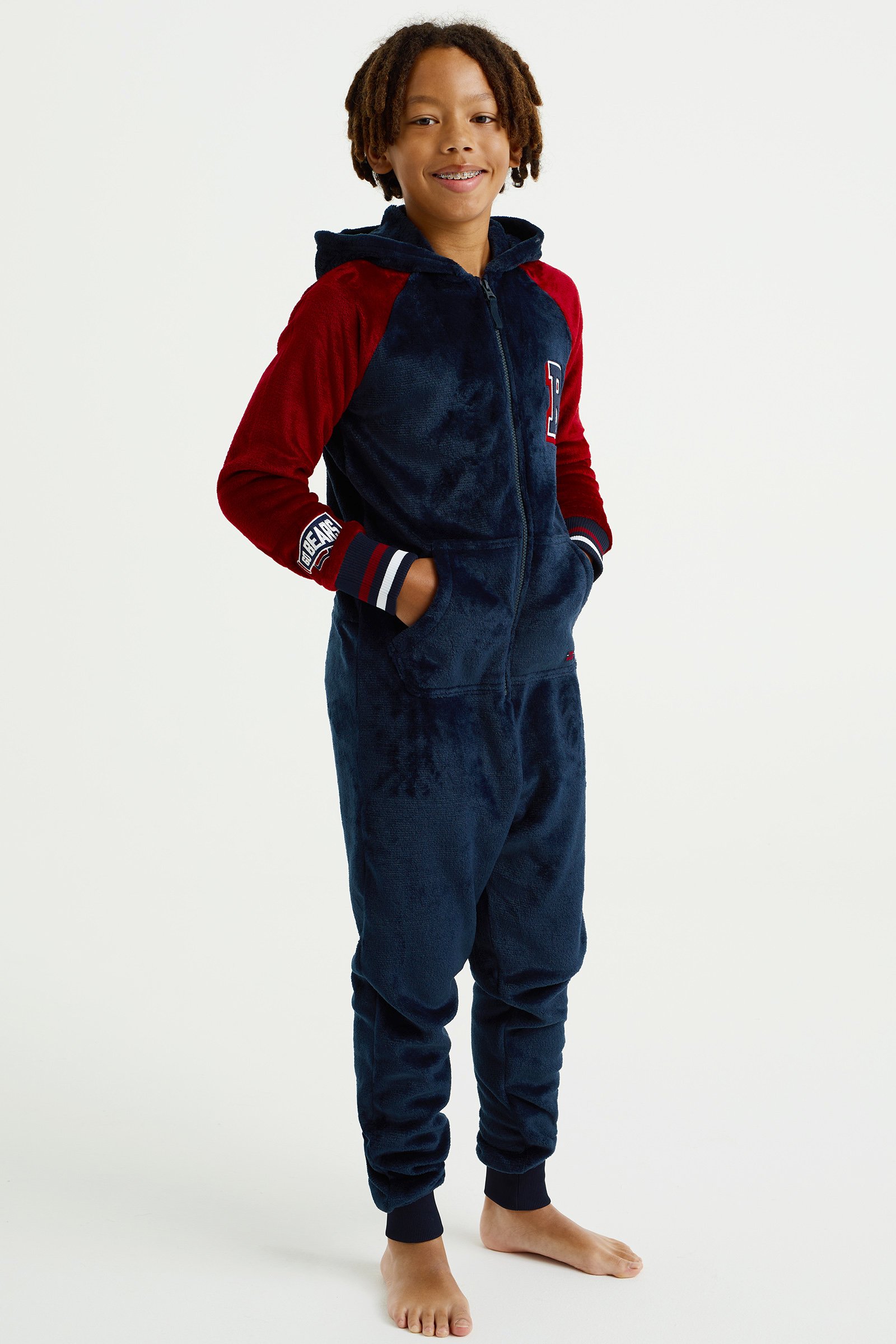 Jongens onesie WE Fashion Donkerblauw