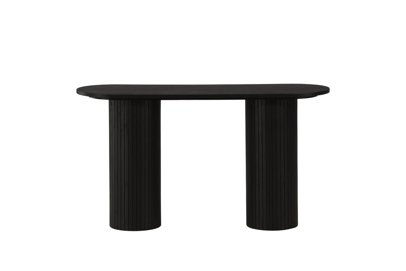 FjÃ´rd - Sidetable Zwart 130cm - Fineer - Bianca