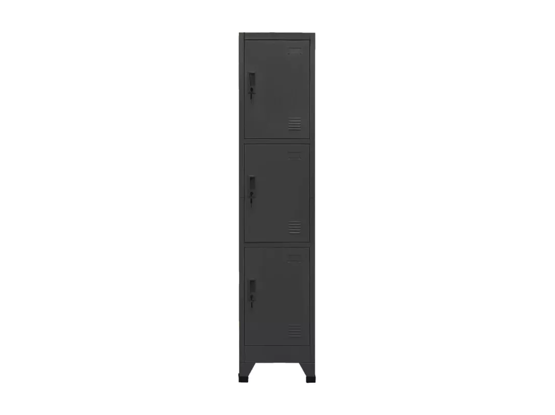 Armoire à casiers Anthracite 38x45x180 cm Acier