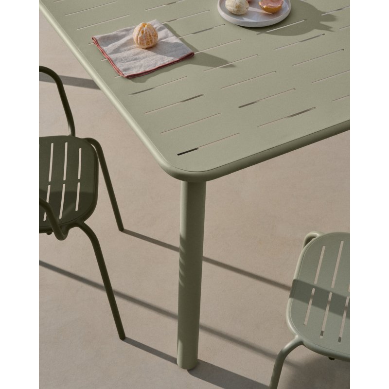 Table d’extérieur Brai en acier galvanisé turquoise 180 x 90 cm