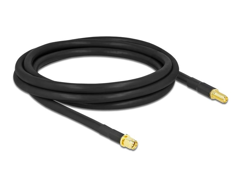 Delock Antennenkabel LTE/5G, LMR/CFD300 SMA zu SMA, 2 m Antennenkabel SMA Stecker zu SMA Buchse LMR/CFD300 2 m low loss