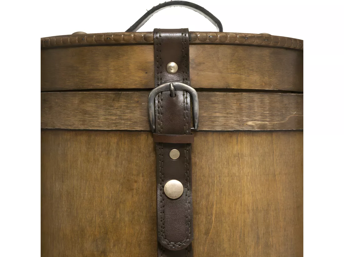 Lot de 2 Boîtes de rangement Rondes Rétro