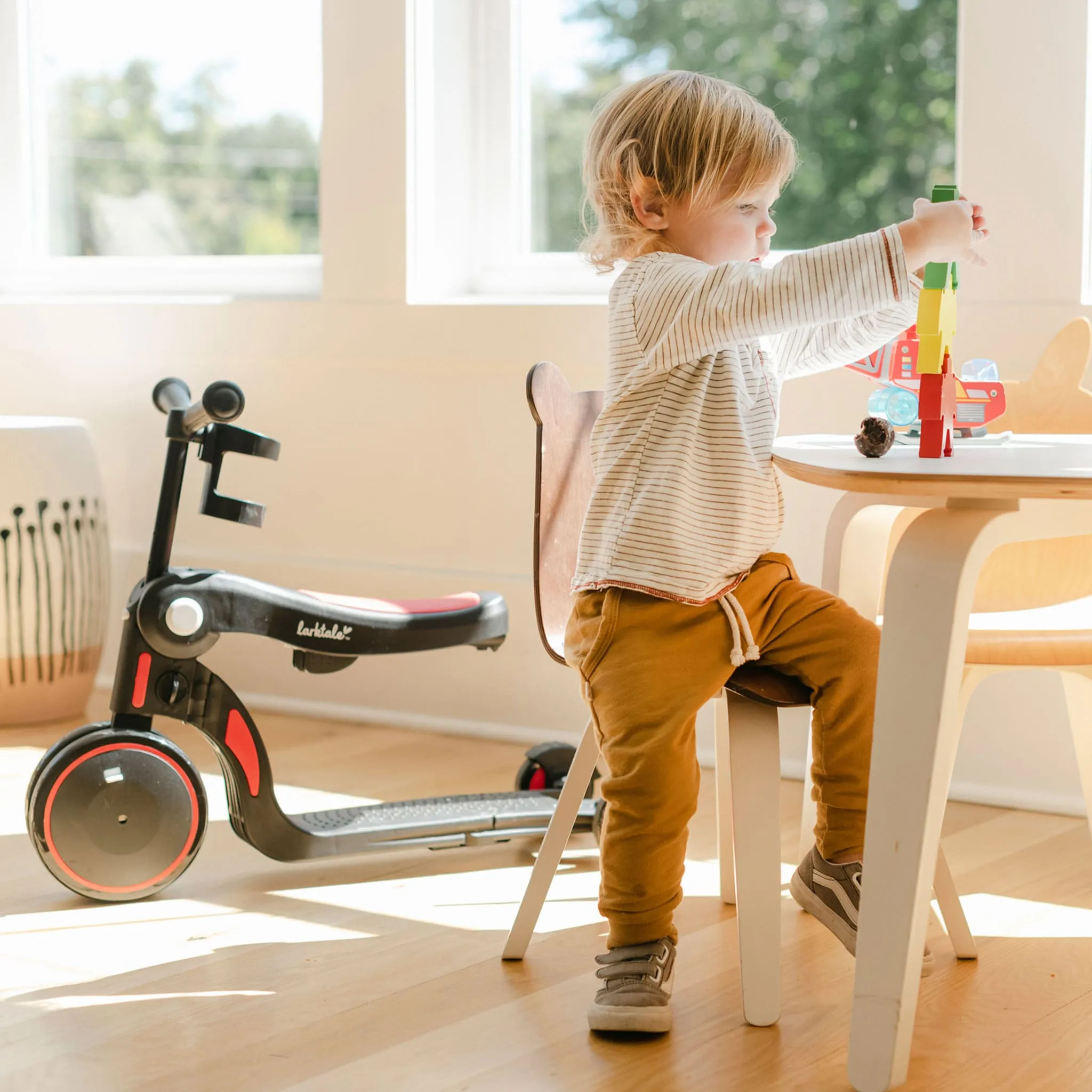 Larktale Trottinette 5 en 1 Scoobi™ - Rouge