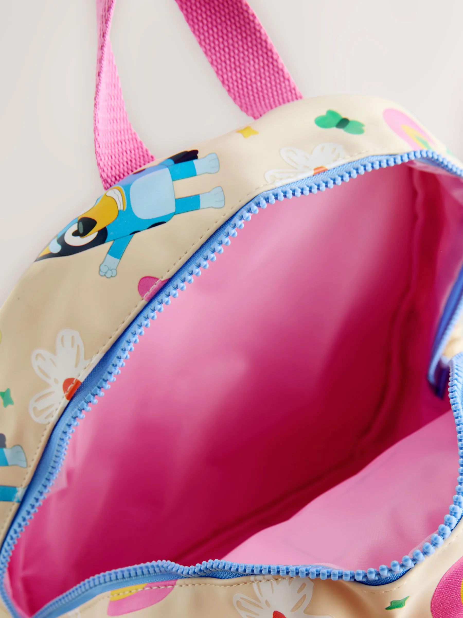 Roze - Blauw met rugzak