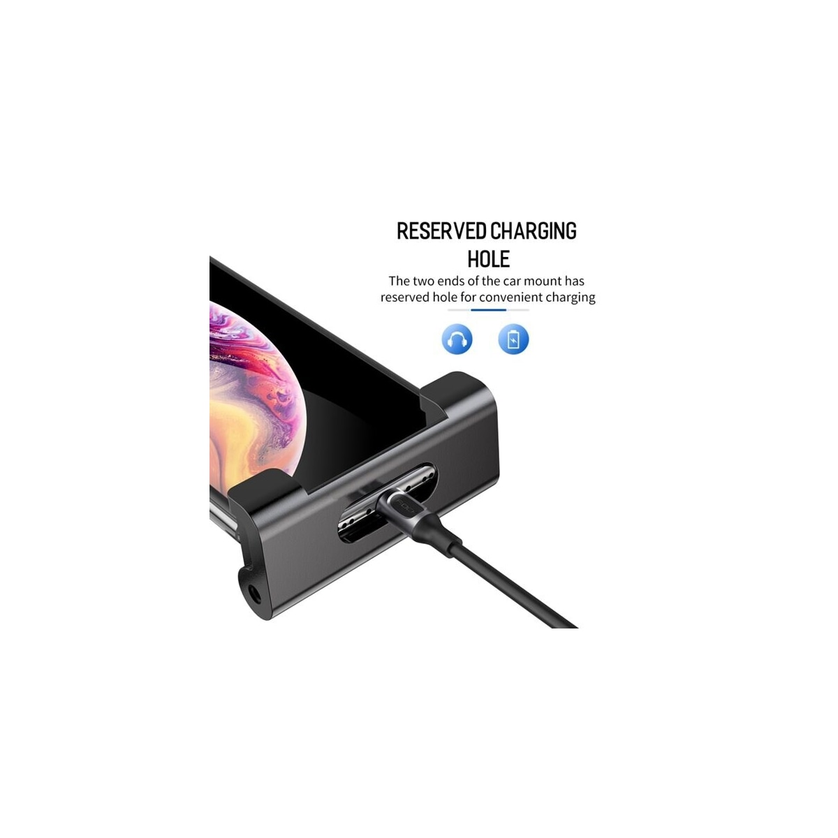 ROCK Universal Holder til bilens nakkestøtte - Mobil & Surfeplate
