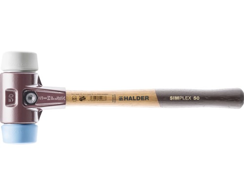 Zachte hamer HALDER Simplex Ø 50 mm, houten steel