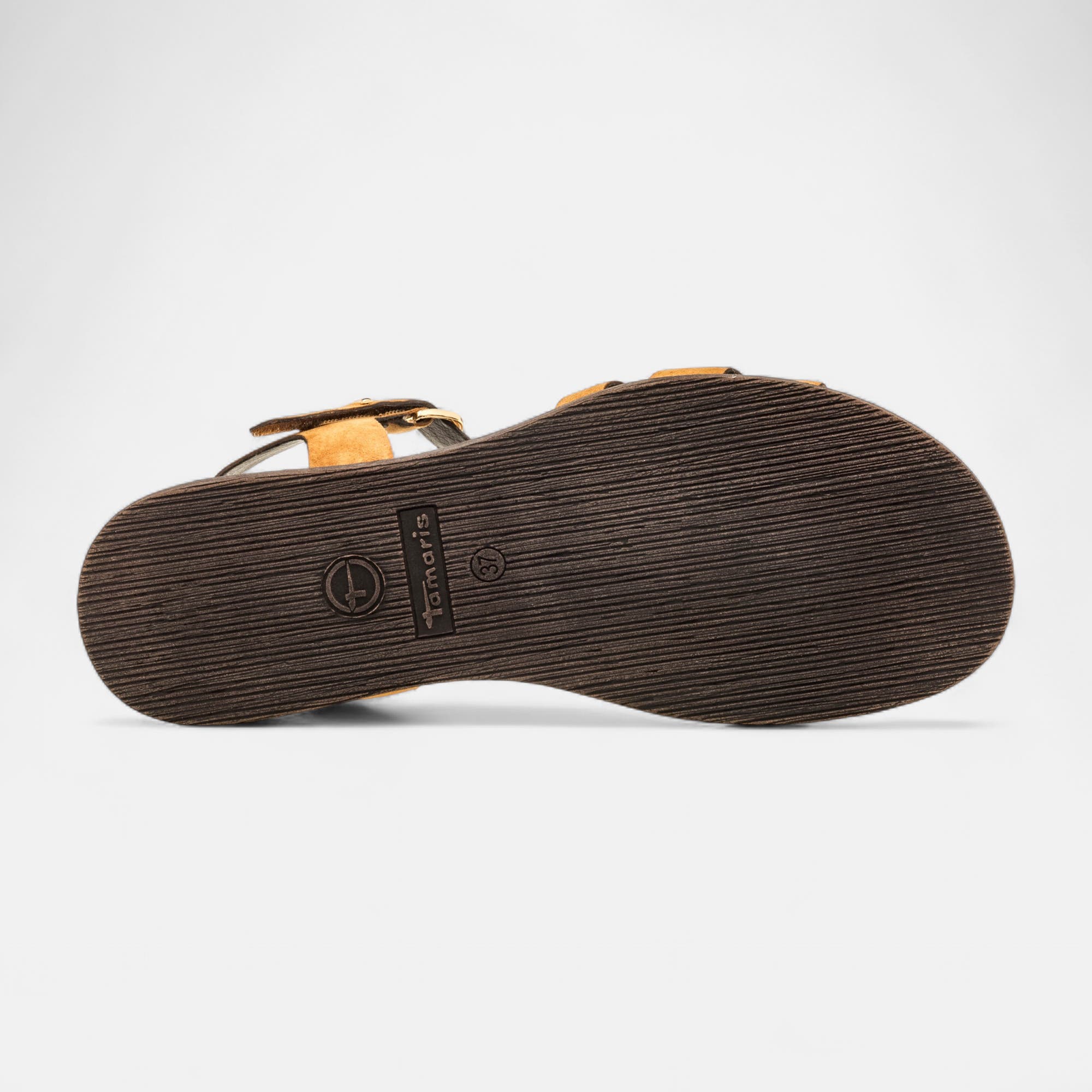 Nu-pieds Femme en cuir cognac