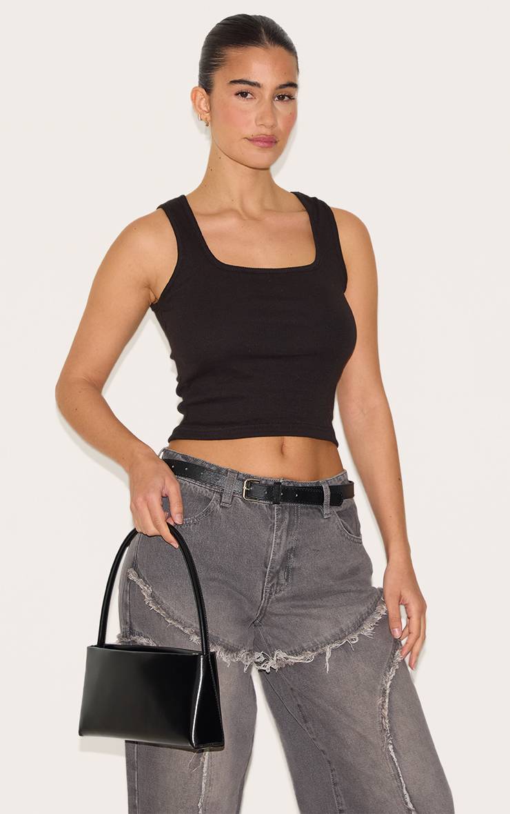 Noir Sac Bandoulière Fin