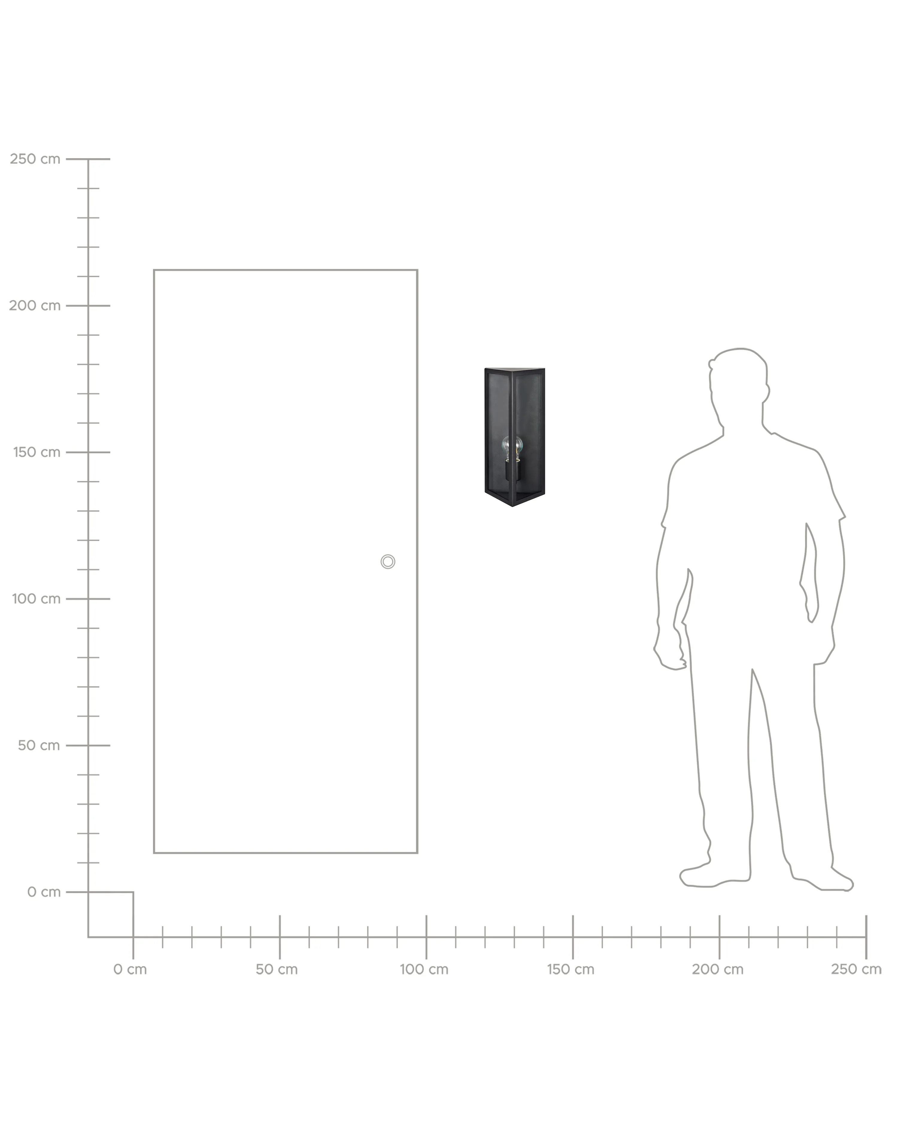 Buiten wandlamp PACTOLUS Zwart