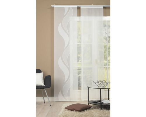 Schuifgordijn Scherli wave off-white 60x245 cm
