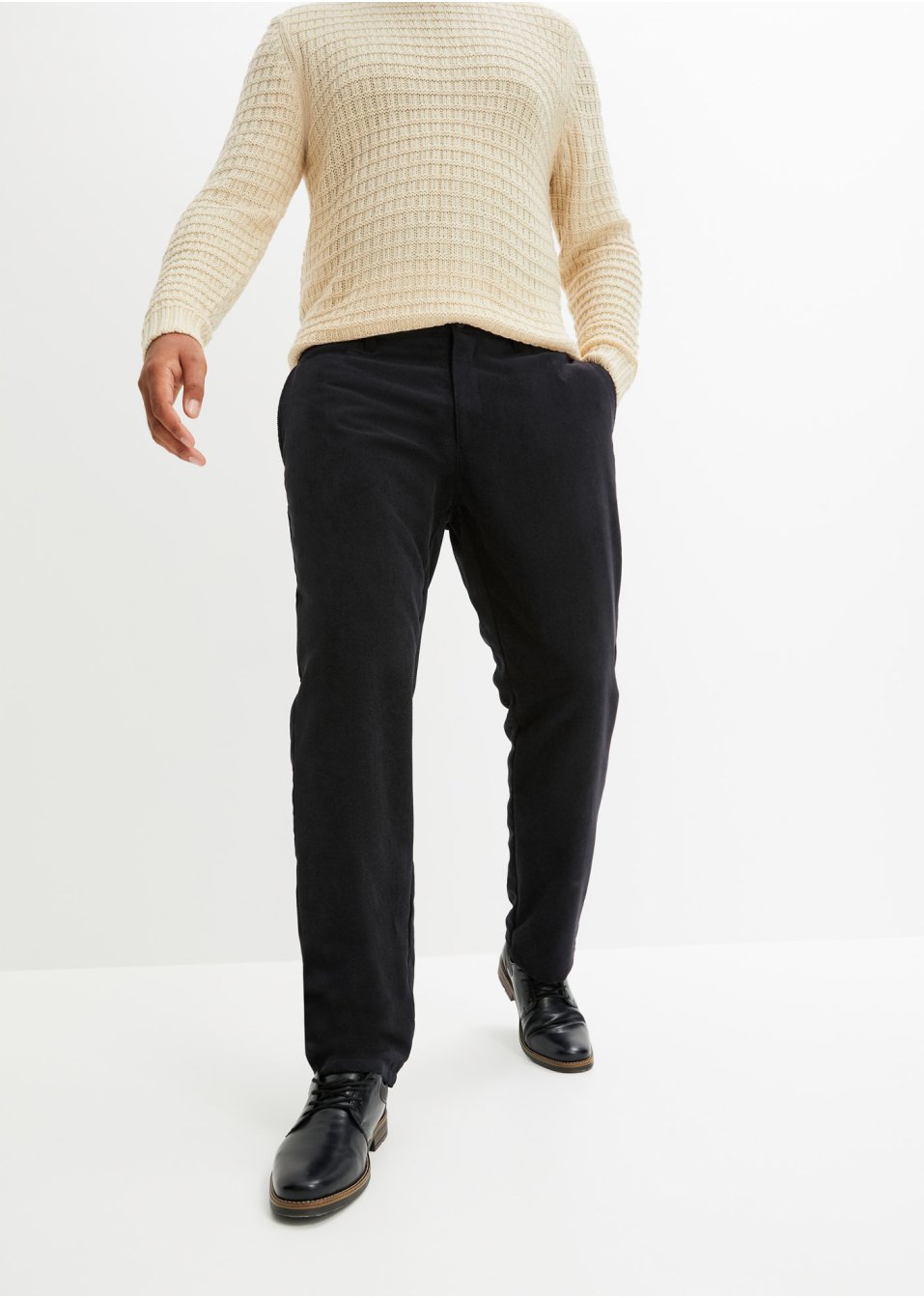 Pantalon chino en velours côtelé Regular Fit, Straight