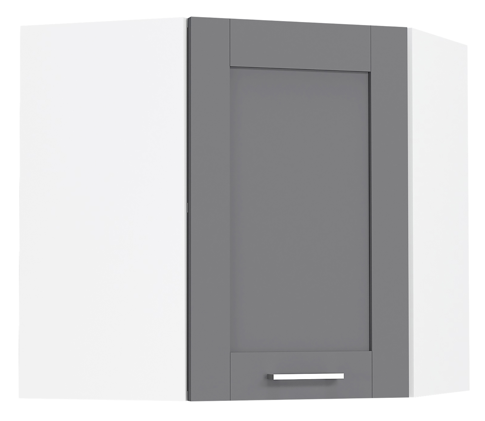 Eckhängeschrank COLURA - weiß-anthrazit - 57x57 cm