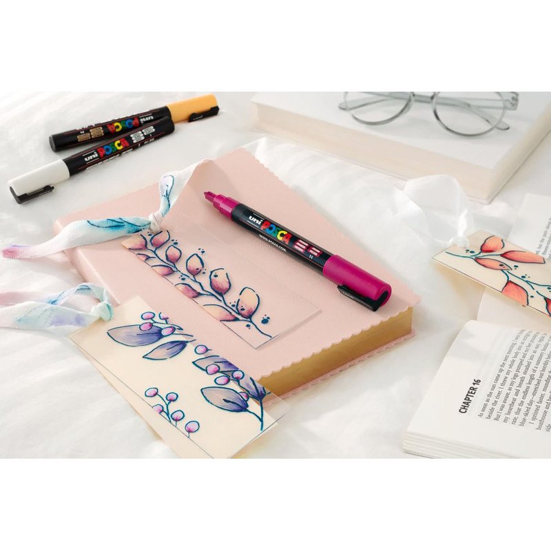 Marqueur métal Posca couleurs assorties – Mallette de 20