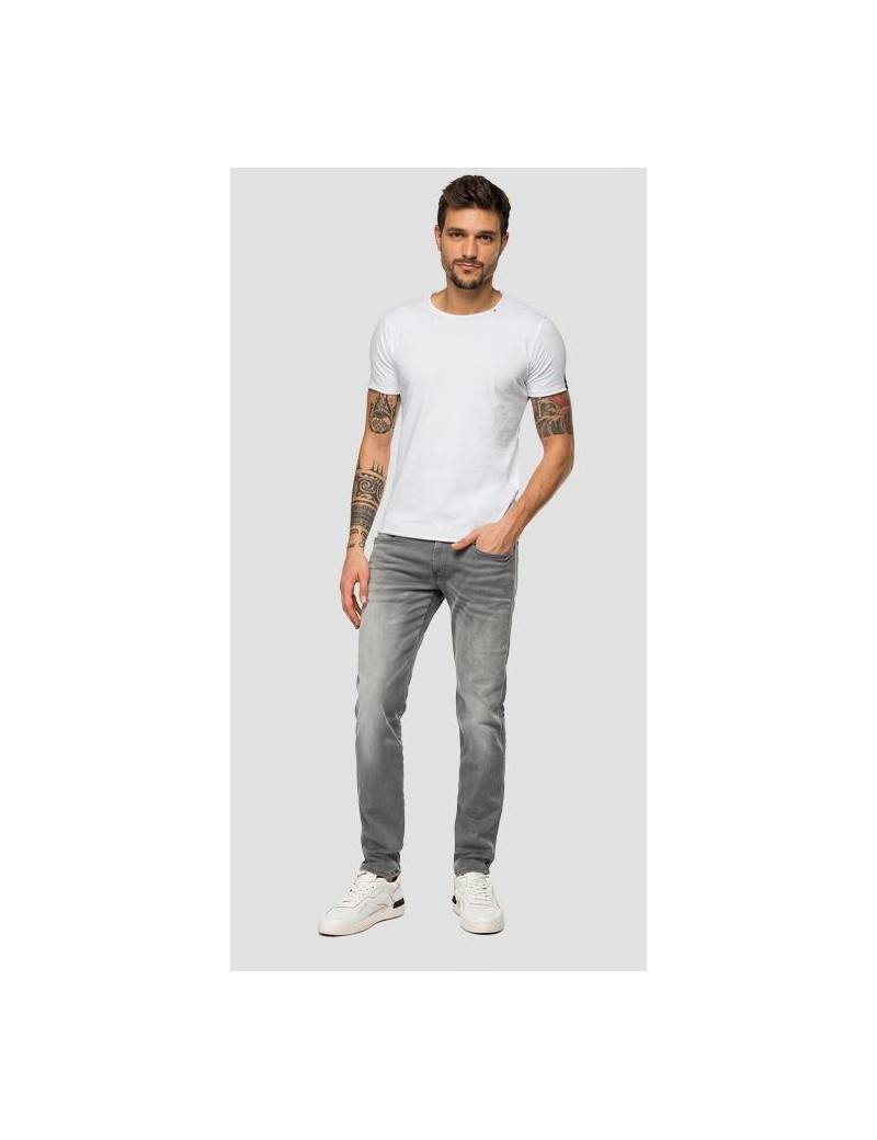 REPLAY JEAN COUPE SLIM ANBASS HYPERFLEX BIO GRIS