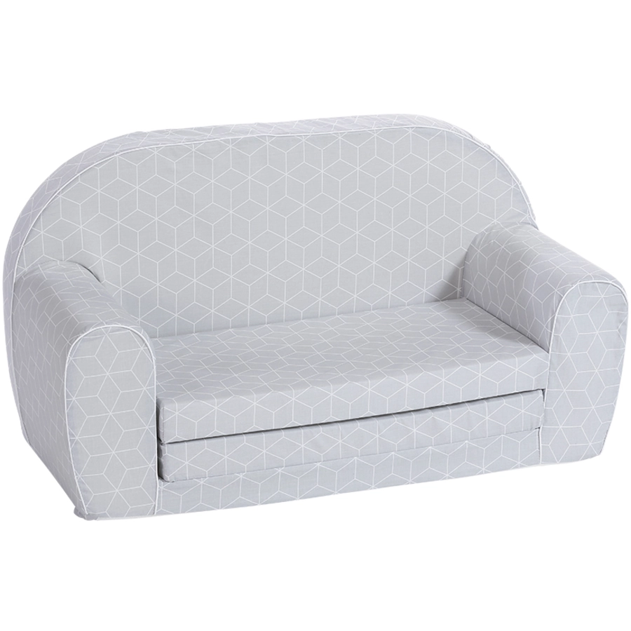 knorr toys® Kindersofa Geo cube grey grau