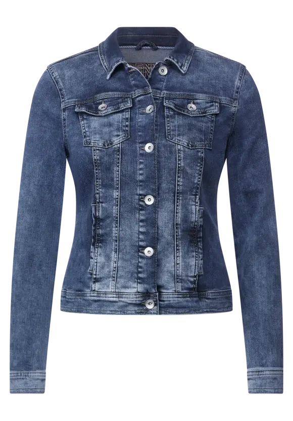 Blaue Jeansjacke - mid blue used wash