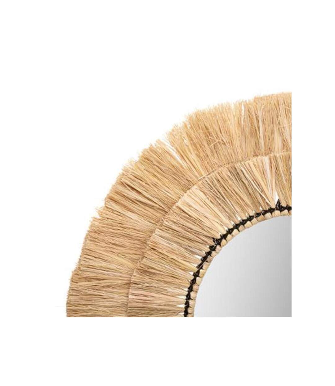 Lot de 3 Miroirs Muraux en Raphia Alba 40cm Beige