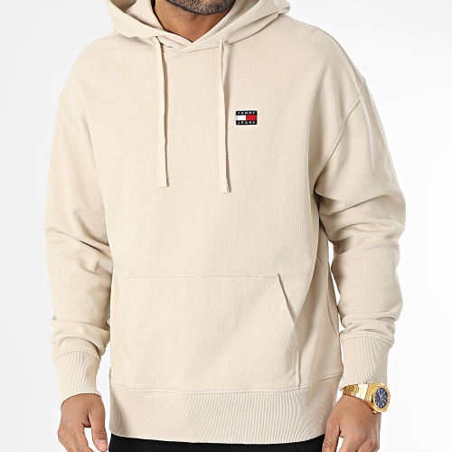 Sweat Capuche Relaxed XS Badge Beige