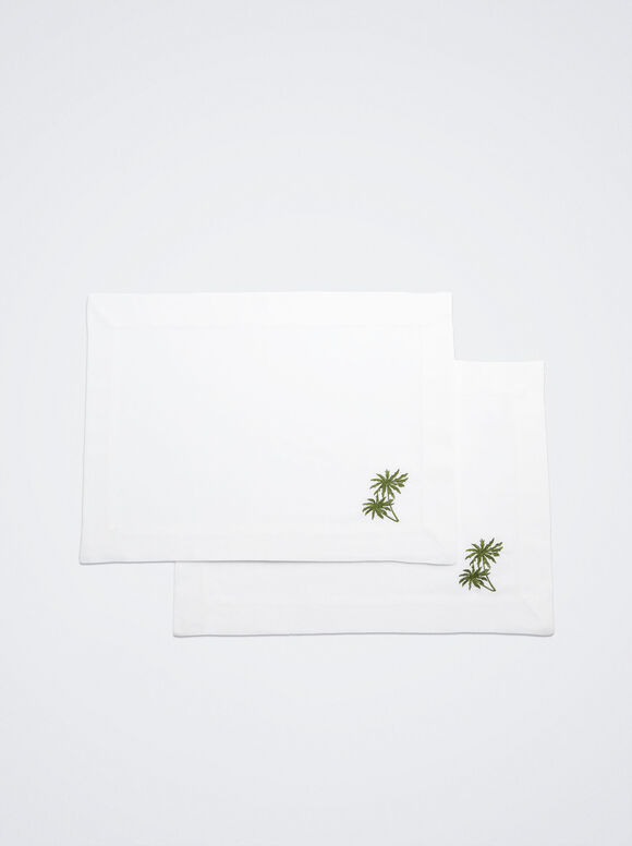 Conjunto de 2 travesseiros individuais de algodão - Verde