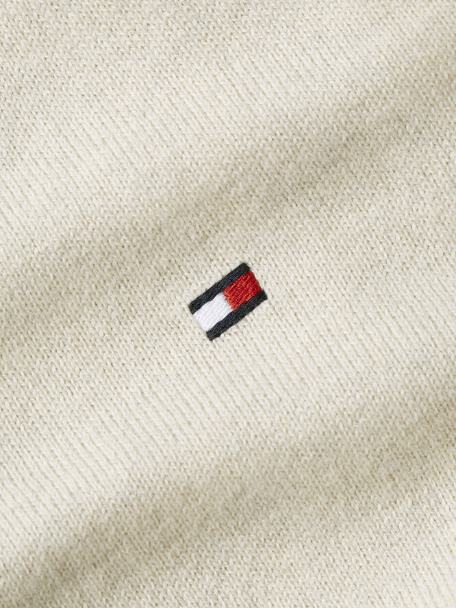 Tommy Hilfiger PIMA ORG CTN CASHMERE CREW NECK Heathered oatmilk