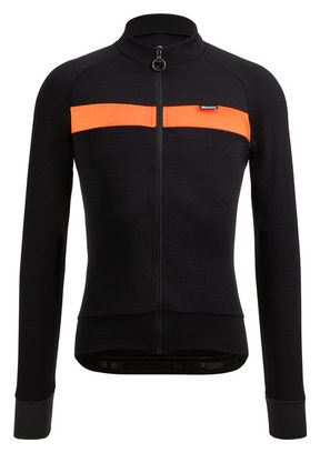 Maillot Manches Longues Santini Adapt Wool Noir/Orange