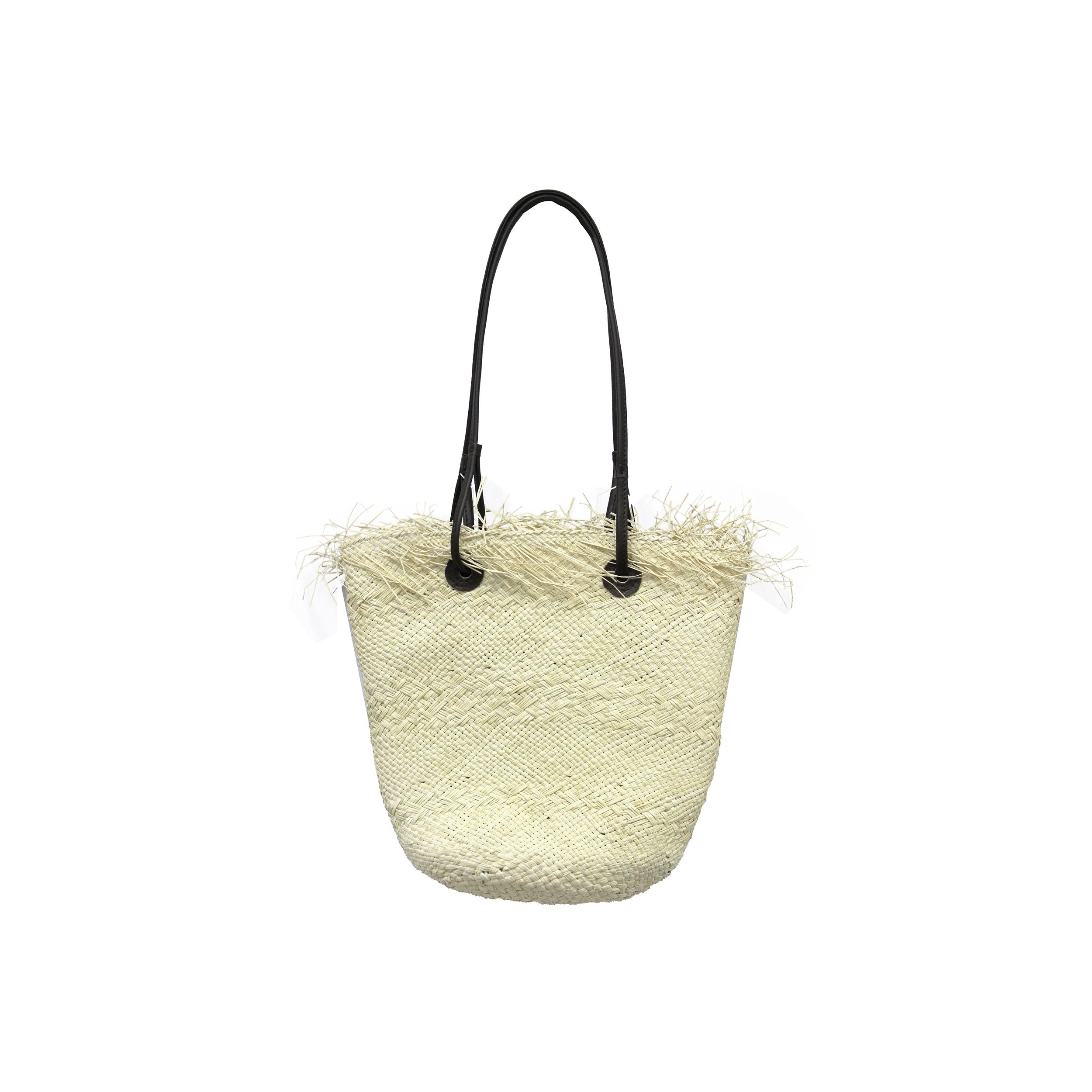 Panier pour bébé à bordure effilochée