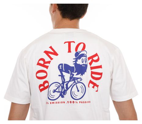 T-Shirt LeBram Born To Ride Blanc