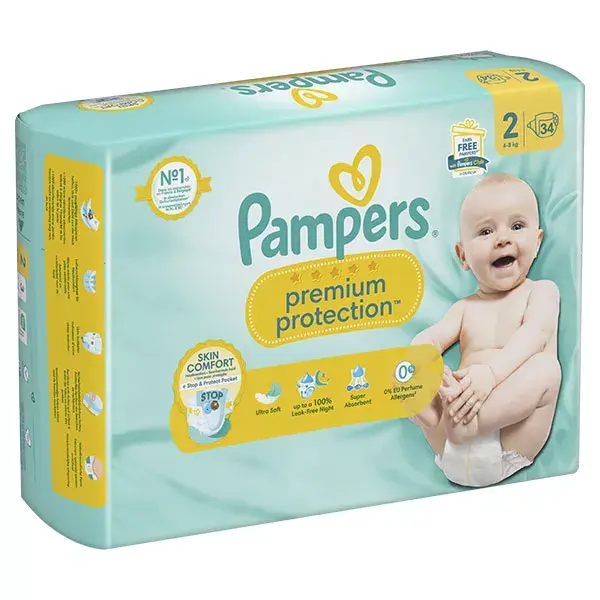 Pampers Couches Premium Protection T2 (4-8 Kg)