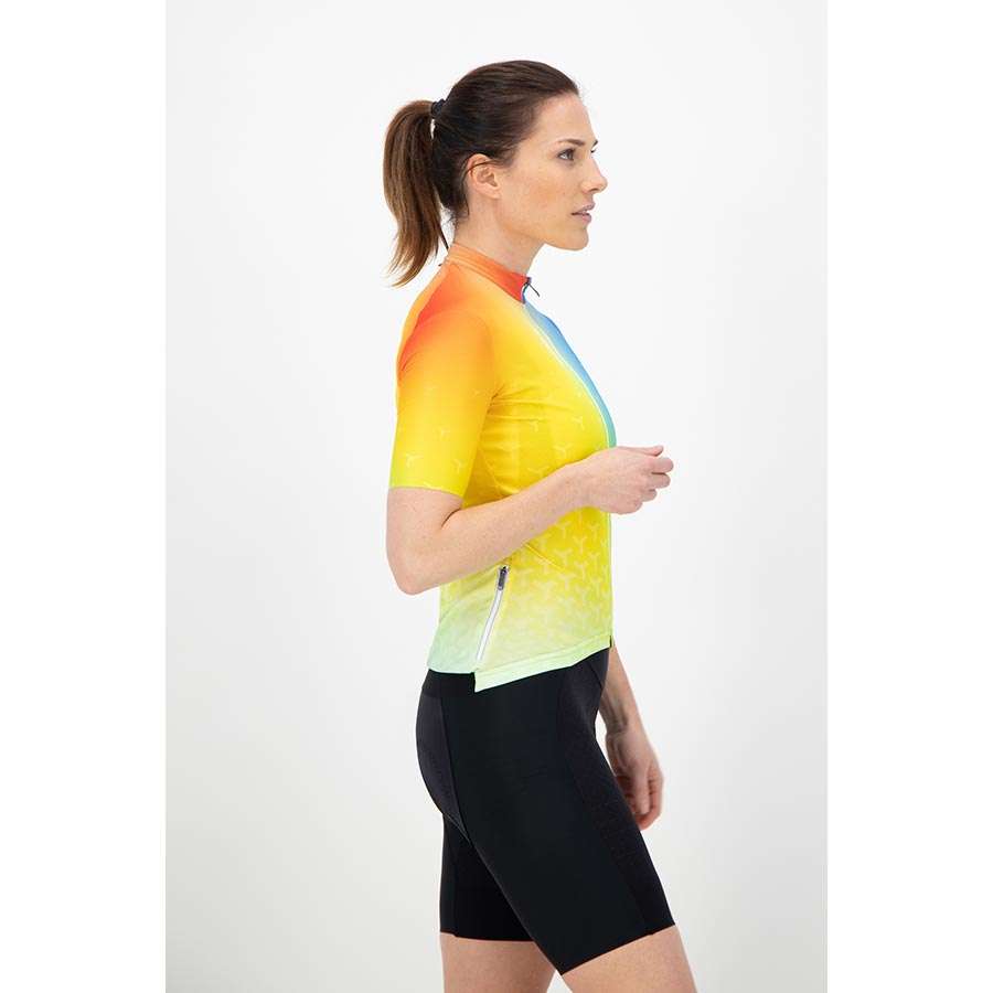 Q36.5 G1 Good Vibes Fietsshirt Korte Mouwen Multicolor Dames