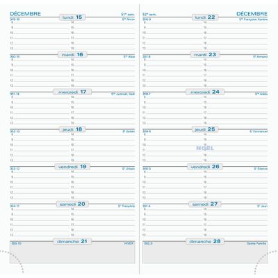 Agenda de poche Barbara SL 17 - 1 semaine sur 2 pages - 9 x 17,5 cm - disponible dans différentes couleurs - Exacompta