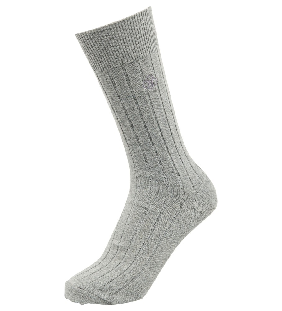 Superdry Calcetines de canalé de algodn orgnico unisex gris