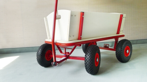 Bollerwagen mit Bremse   PU-Reifen