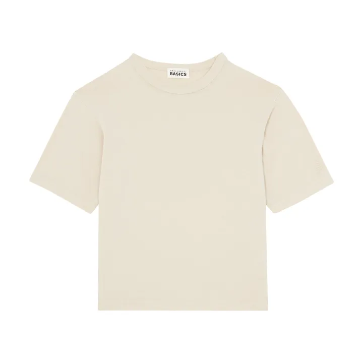 SMALLABLE BASICS T shirt Garçon Manche Courte Coton Bio | Craie