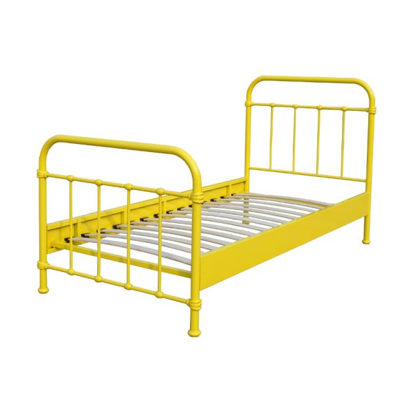 Vipack New York Bed Metaal Geel 90 x 200 cm