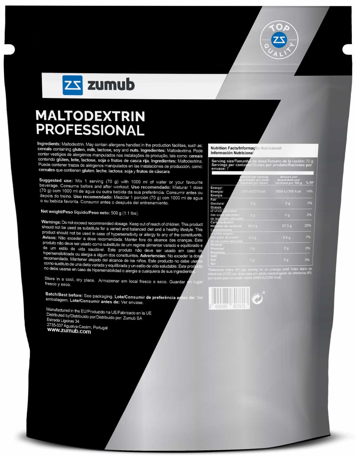 Zumub Maltodextrina Professional 500g
