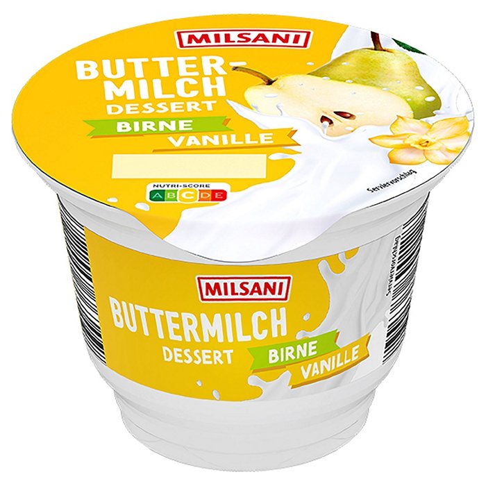 MILSANI Fruchtbuttermilch Dessert 200 g, Birne-Vanille