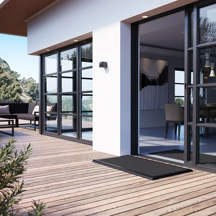 Rizz - Fussmatte Outdoor 90 × 60 cm, silber