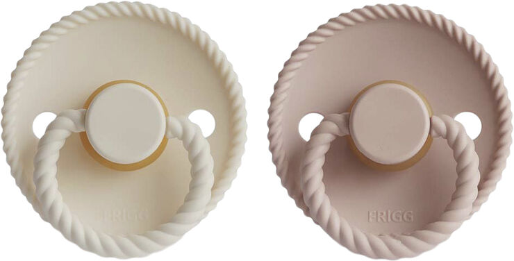 Frigg FRIGG Rope runde sutter i latex 2-pak str. 2 - Blush/Cream Blush/cream