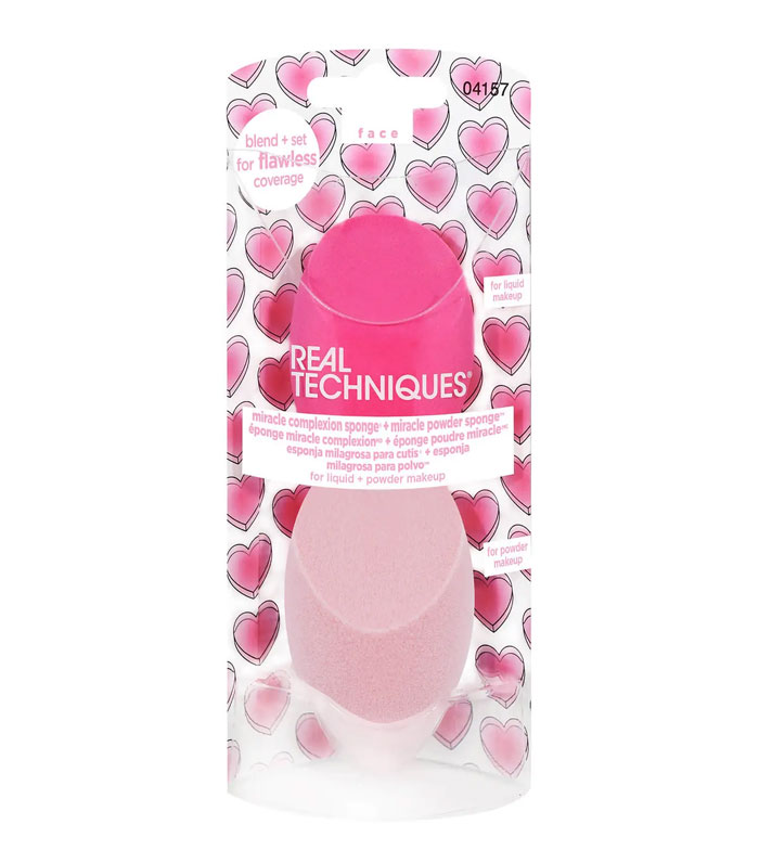 Real Techniques - *Love IRL* - Conjunto de esponjas aplicadoras para líquidos e pós