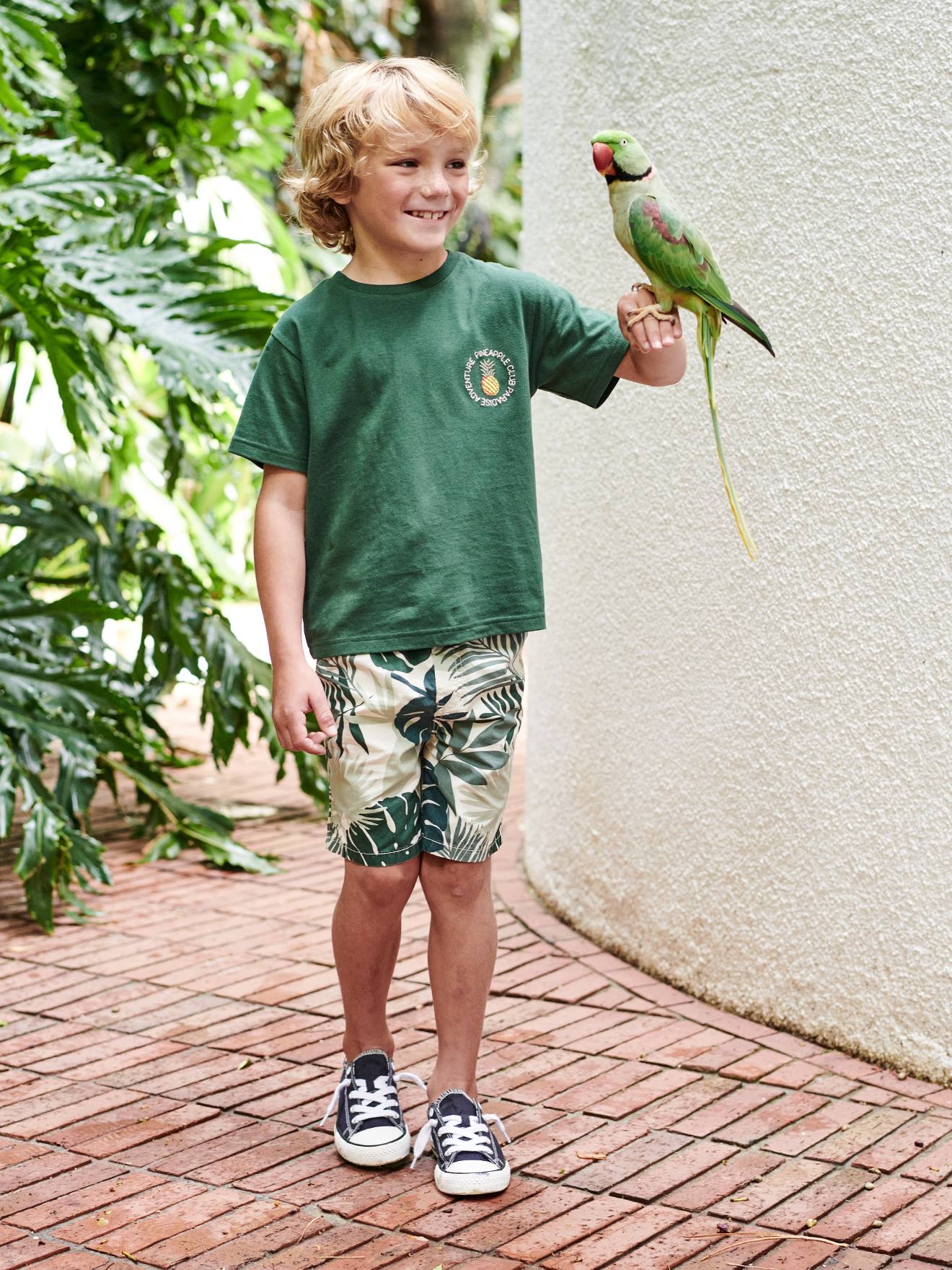 Bermudas com estampa de avelã para meninos