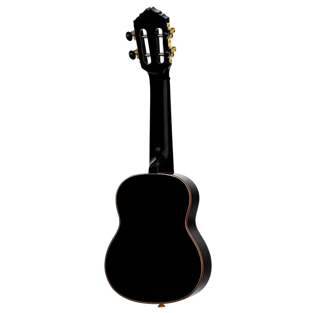Ortega RUOX-SO Onyx Series Soprano Size Ukulele Black sopraan ukelele met gigbag