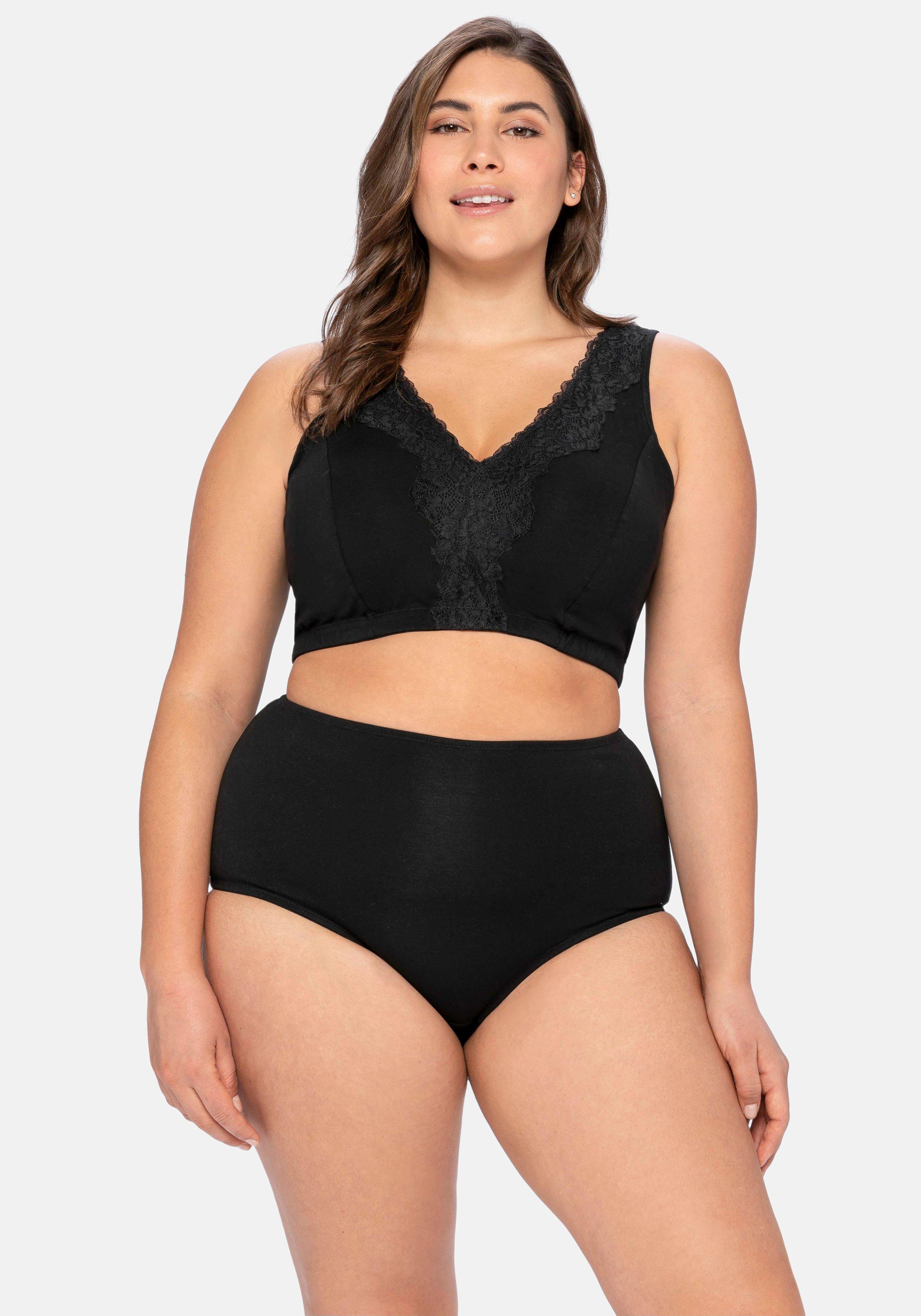 BH ohne Bügel in Bustier-Form, mit Spitzenborte