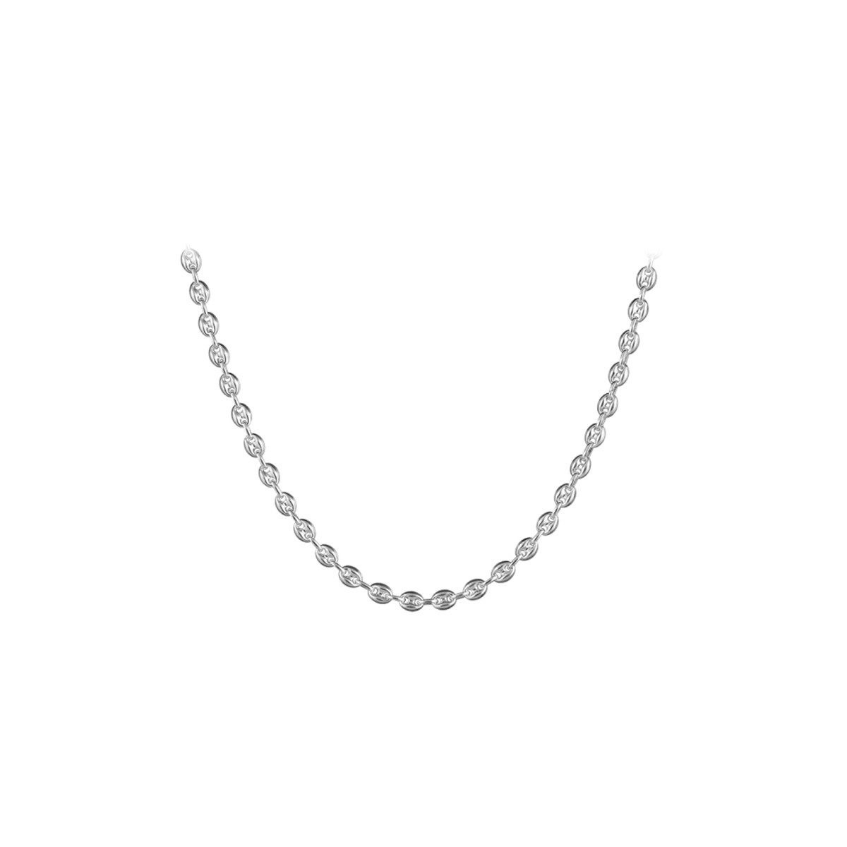 Collier Argent - Grain de café