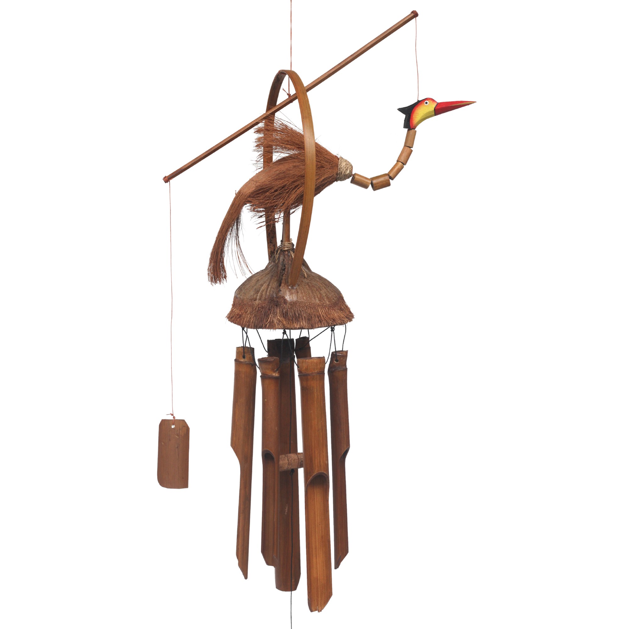 Windspiel 'Vogel', Bambus, B 40 cm, H 100 cm günstig bestellen