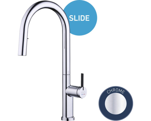 KEO KAWAI keukenkraan met uittrekbare Perfect Slide handdouche, chroom