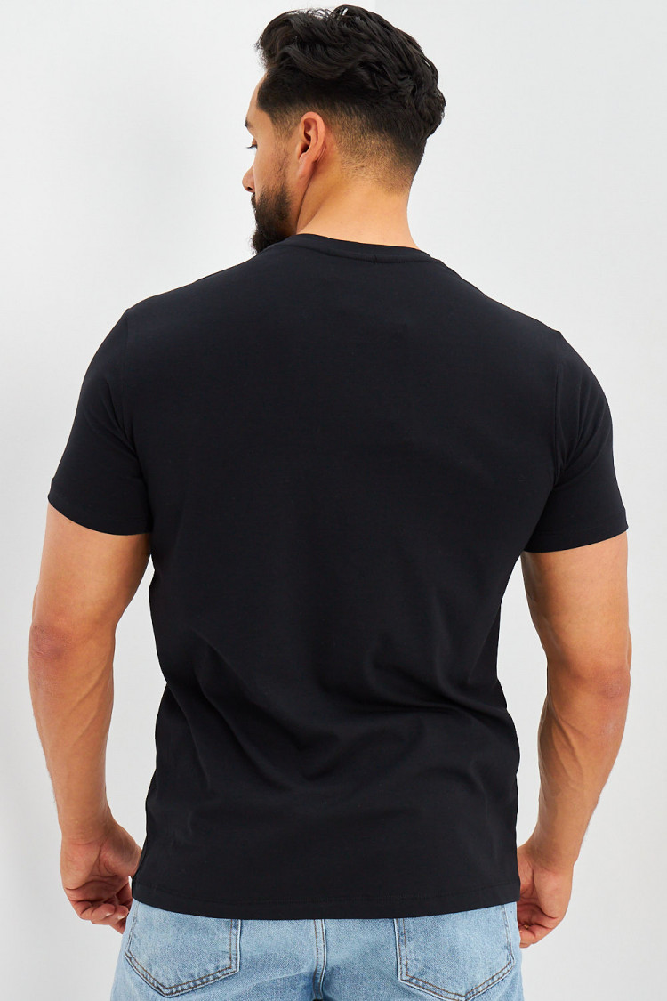 T-shirt basique logo Brentiny brodé noir