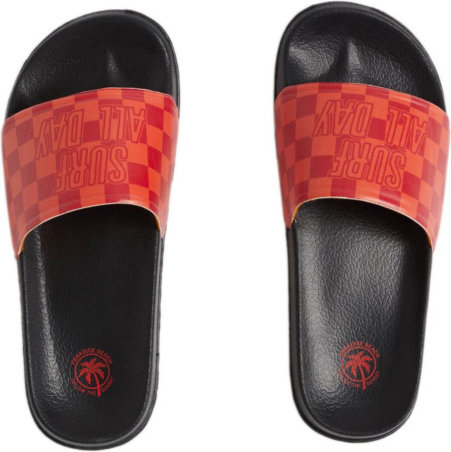 WE Fashion badslippers rood Rubber Ruit 30 31
