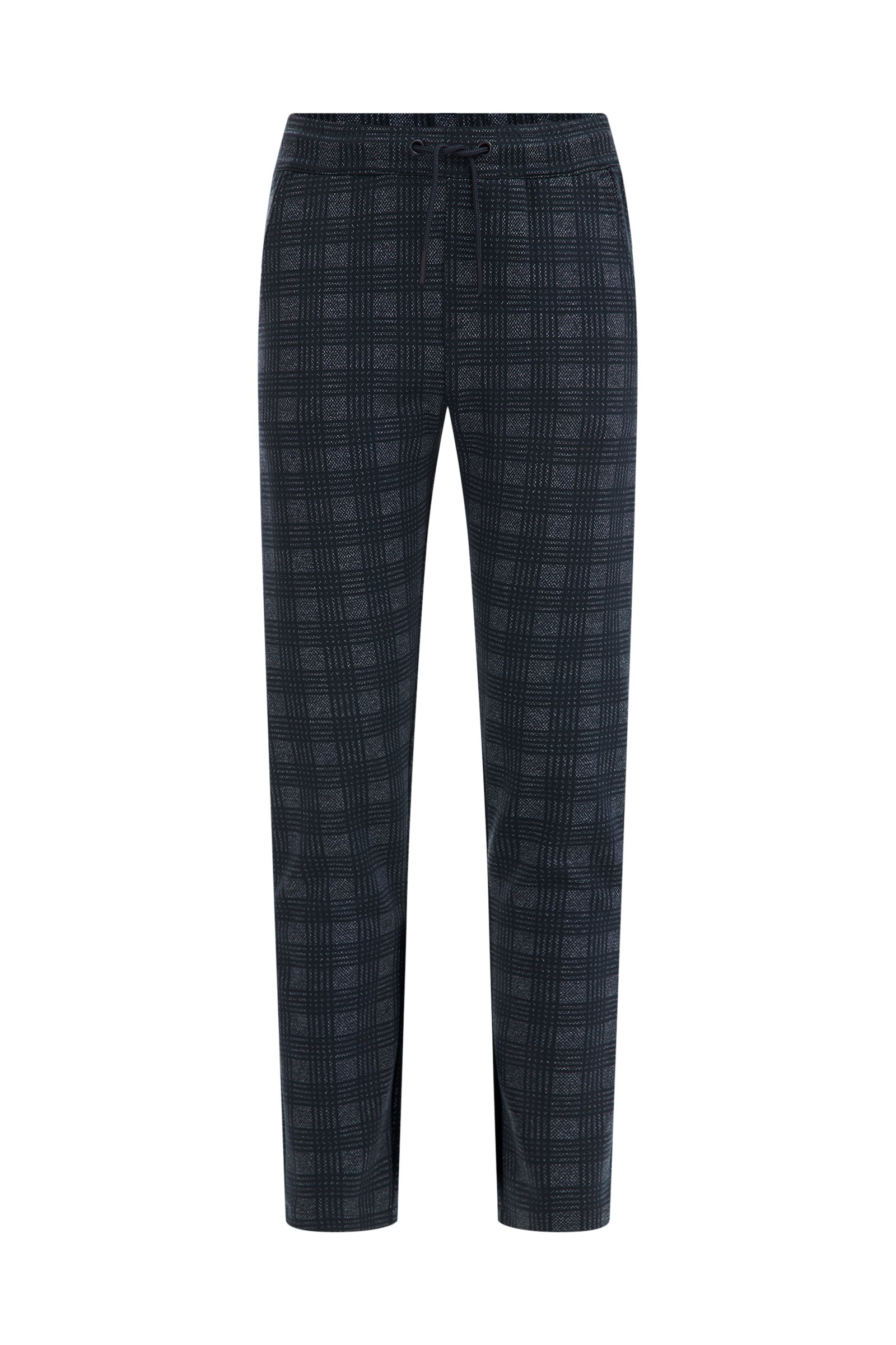 Jongens slim fit pantalon met dessin WE Fashion Donkerblauw