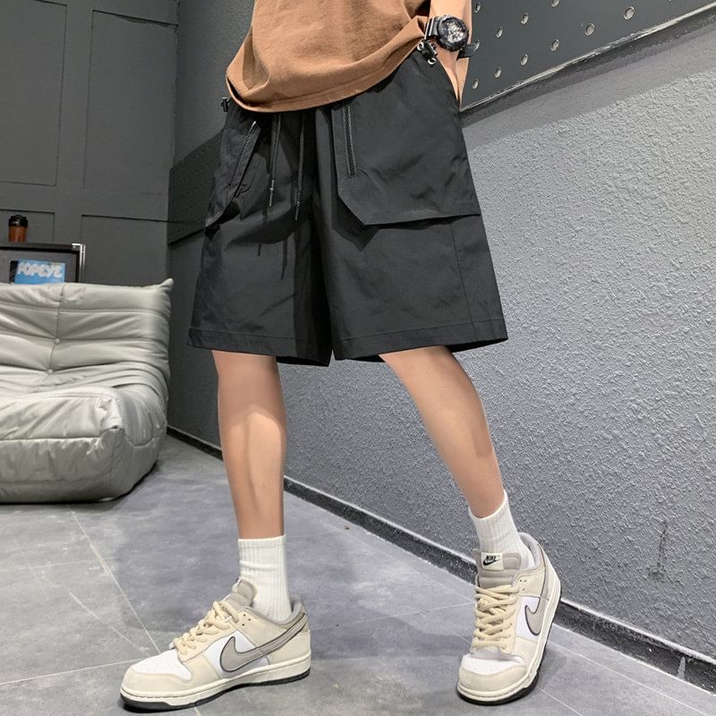 Breeson - Cargoshorts met trekkoord in de taille en wijde pijpen