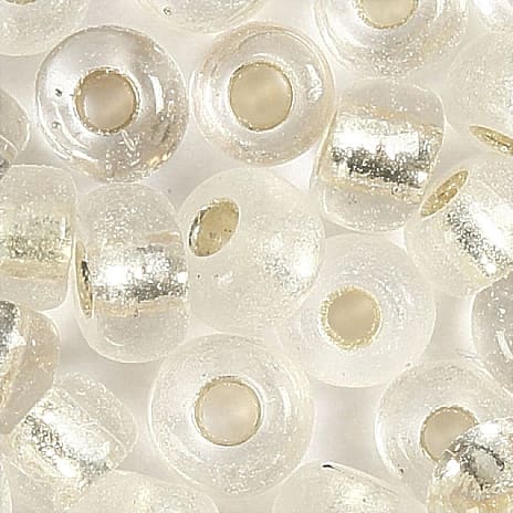 Rocaiperler, sølv 25g hulstr. 0,6-1,0 mm